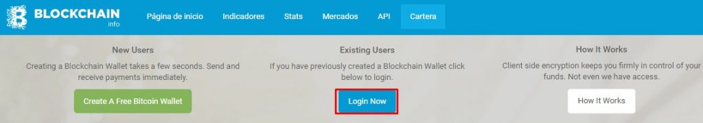 blockchain loguearse